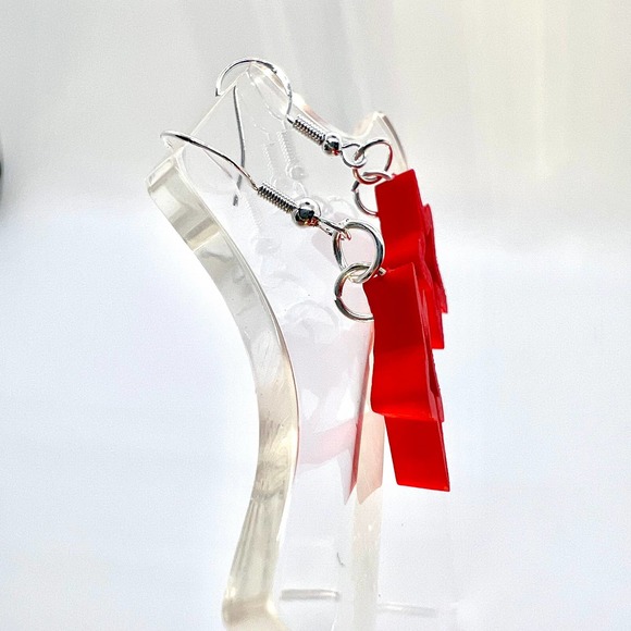 Christmas Star Earrings - Cookie Cutter Earrings - Dangle Earrings - Picture 2 of 8
